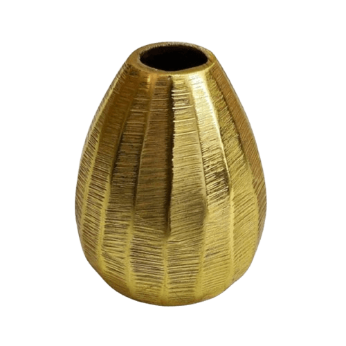 ALUMINIUM FLOWER VASE (GOLD)